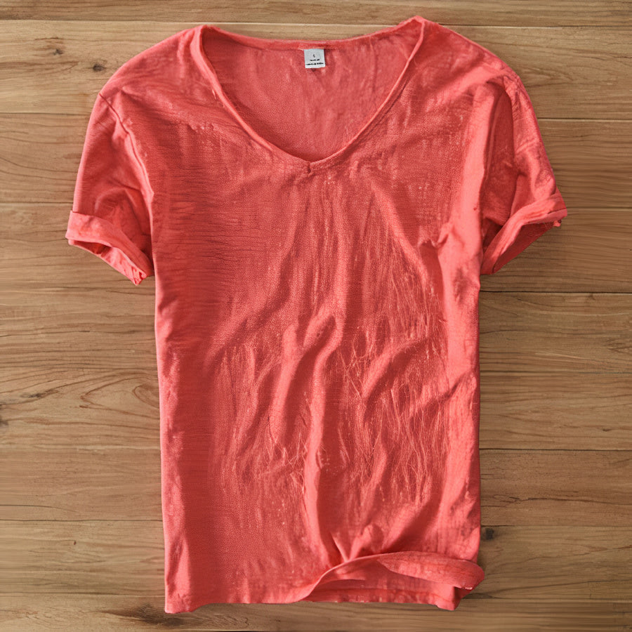 Comfortable Casual Summer Men's T-Shirt - Ruben-Red-M-State of Style