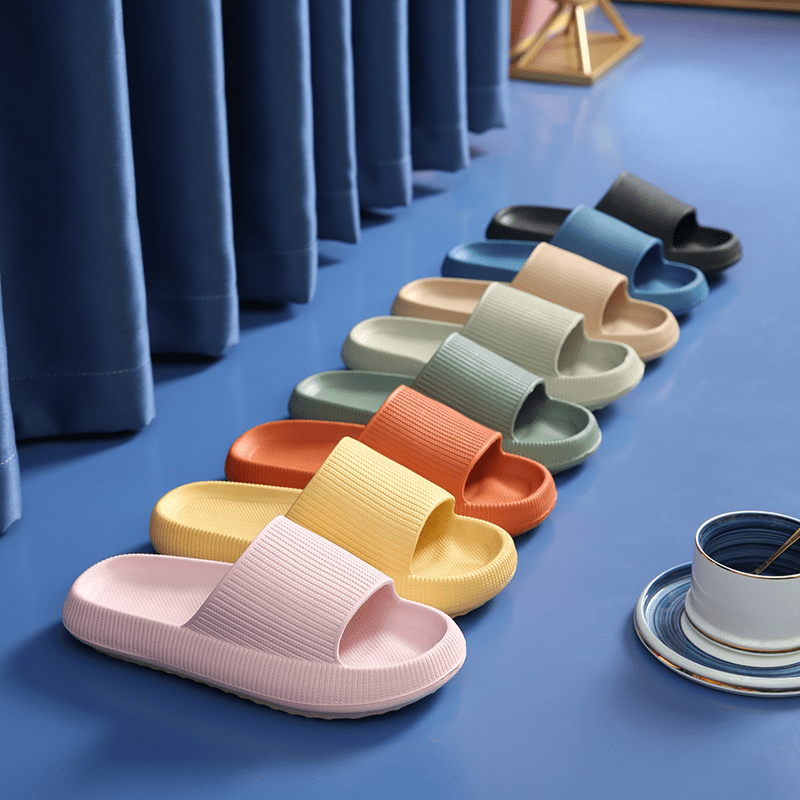 Comfortable Cushioned Slippers - Nora-Black-4/4.5-The Livary