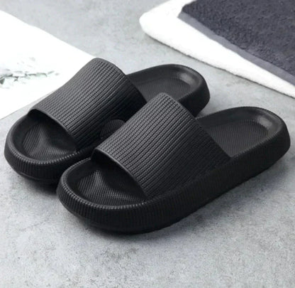 Comfortable Cushioned Slippers - Nora-Black-4/4.5-The Livary