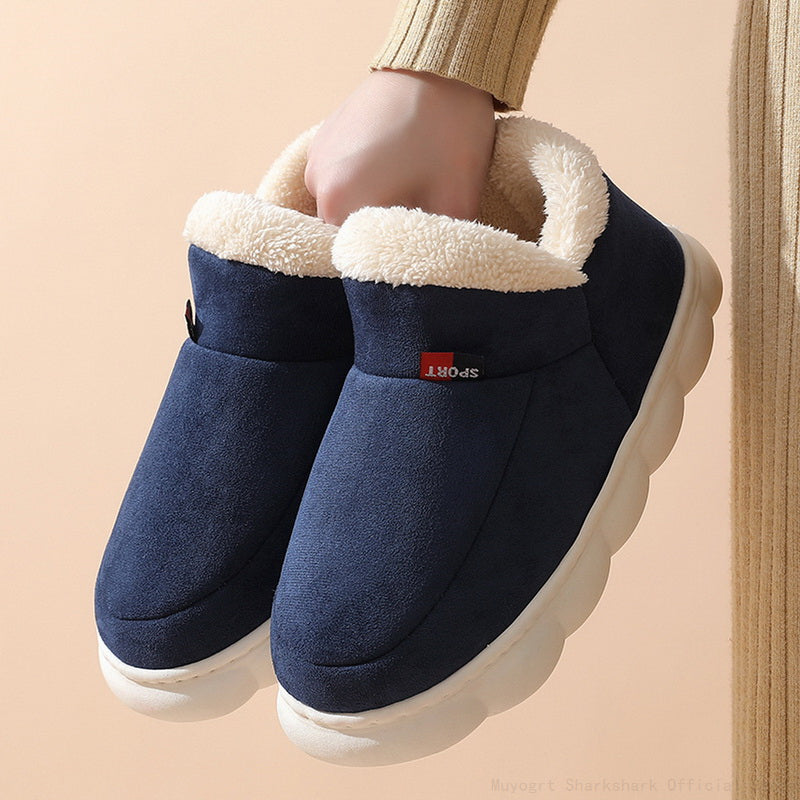 Comfortable Fur Slippers - Sofie-Bordeaux Red-4.5-Nora Luxe