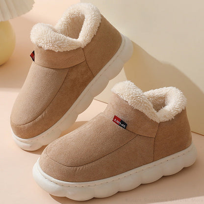 Comfortable Fur Slippers - Sofie-Khaki-4.5-Nora Luxe