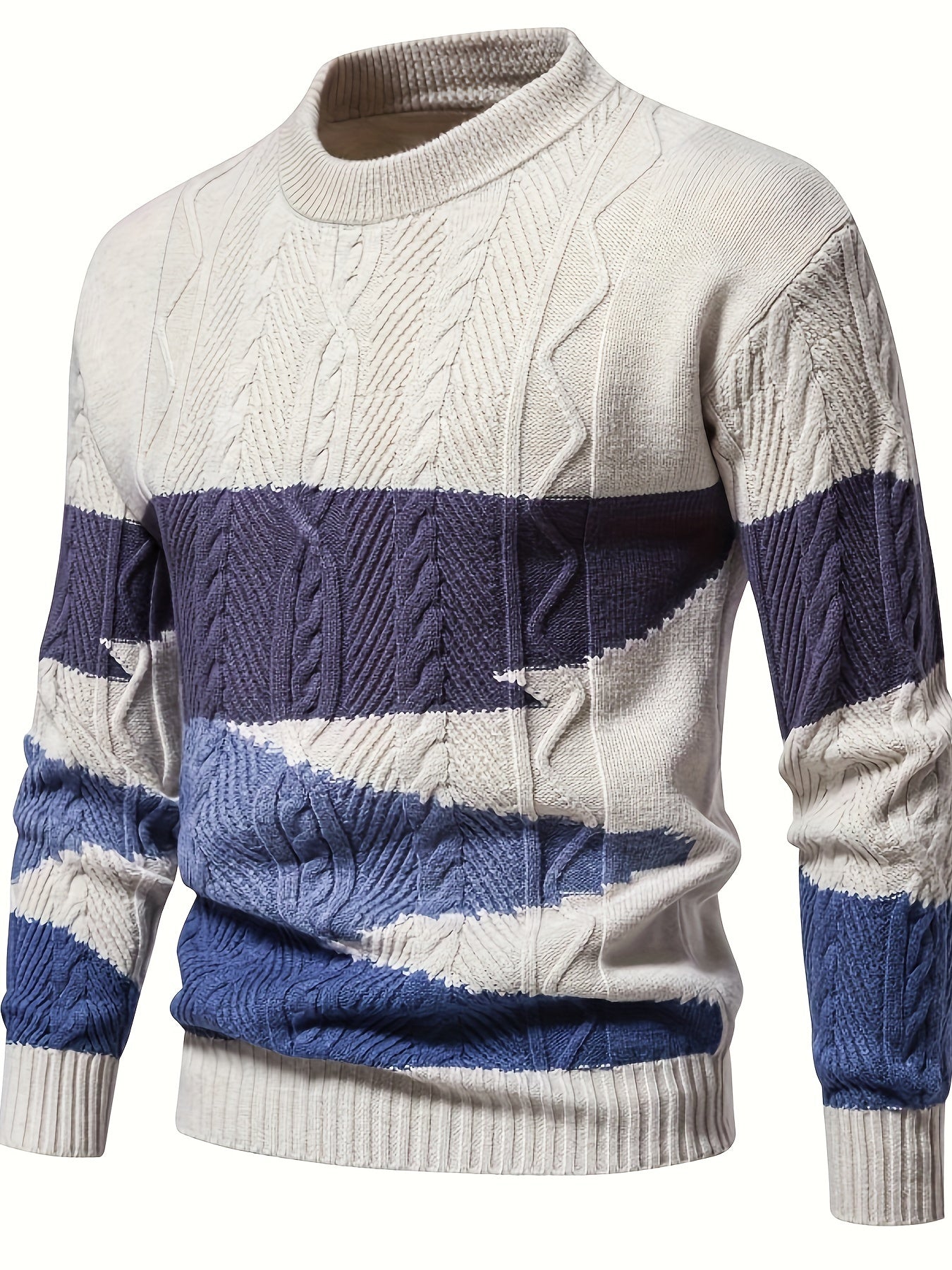 Comfortable Knitted Sweater for Men - Felix-Blue-XS-Nora Luxe
