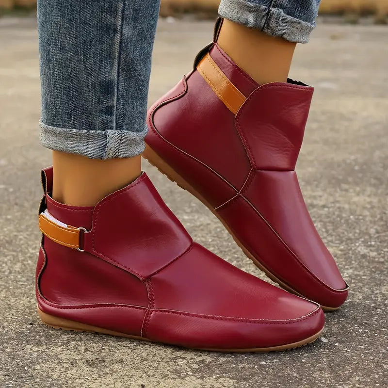 Comfortable Ladies Ankle Boots - ErgoFit-Green-3.5-Nora Luxe
