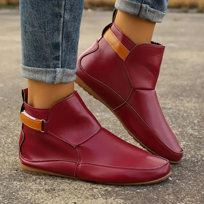Comfortable Ladies Ankle Boots - ErgoFit-Green-3.5-Nora Luxe