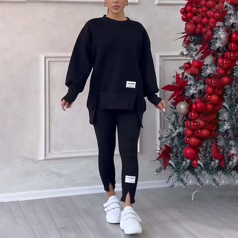 Comfortable Ladies Clothing Set - Elin-Black-S-Nora Luxe