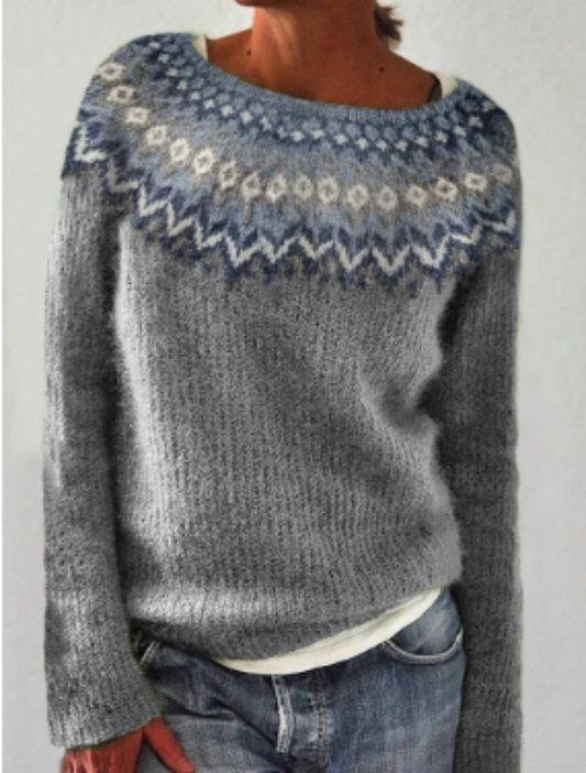 Comfortable Ladies Pullover - Lena-Gray-S-Nora Luxe