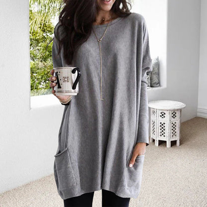 Comfortable Ladies' Sweater - Lina-Gray-S-Nora Luxe