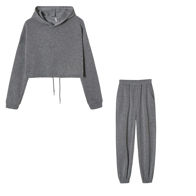 Comfortable Ladies Training Suit - Serena-Gray-S-Nora Luxe