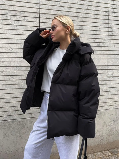 Comfortable Ladies Winter Coat - Aurora Luxe-Gray-S-Nora Luxe