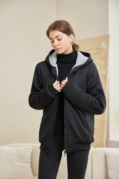 Comfortable Ladies Winter Fleece Vest - Gemma-Black-S-Nora Luxe