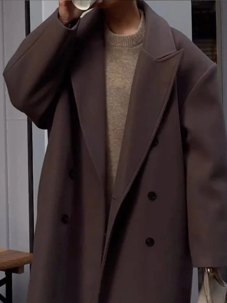 Comfortable Long Women's Coat - Sophie-S-Nora Luxe
