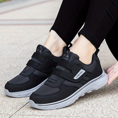 Comfortable Loop Shoes with Velcro - EasyStride-Black-3.5-Nora Luxe