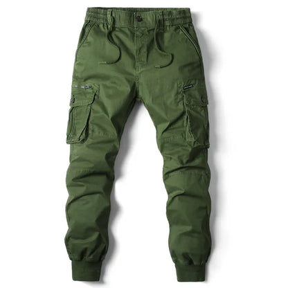 Comfortable Men's Cargo Trousers - Noah-Olive Green-29-Nora Luxe