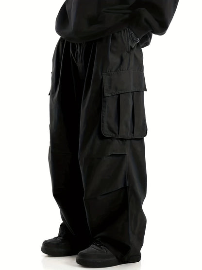 Comfortable Men's Cargo Trousers with Multiple Pockets - Daan-Black-S-Nora Luxe