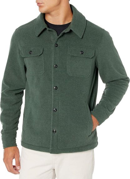 Comfortable Men's Fleece Shirt - Max-Green-S-Nora Luxe
