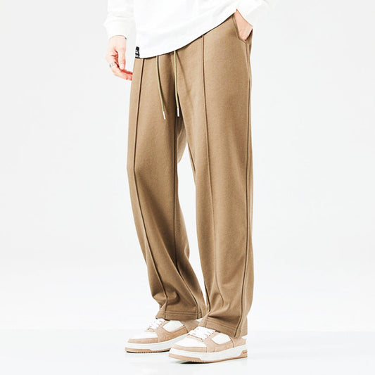 Comfortable Men's Jogging Trousers - Liam-Khaki-L-Nora Luxe