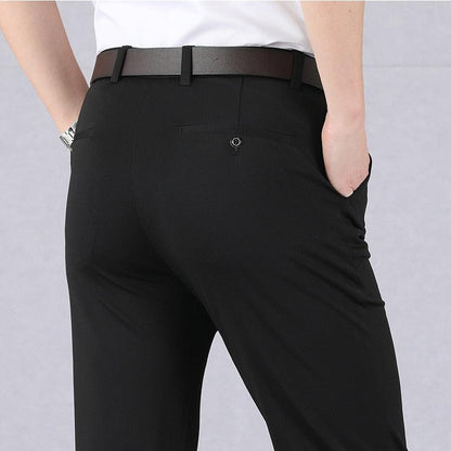 Comfortable Men's Stretch Trousers - Oliver-Black-30-Nora Luxe