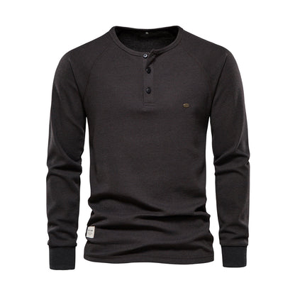 Comfortable Men's Sweater - Arvid-Dark Gray-S-Nora Luxe