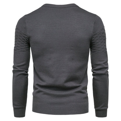 Comfortable Men's Sweater - Lorenzo-Black-M-Nora Luxe