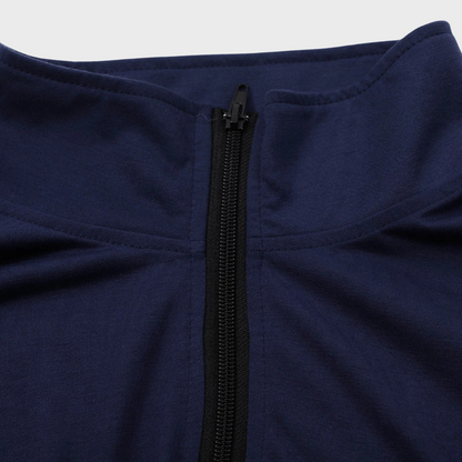 Comfortable Men's Sweater with Zip and Low Collar - Sven-Black-S-Nora Luxe