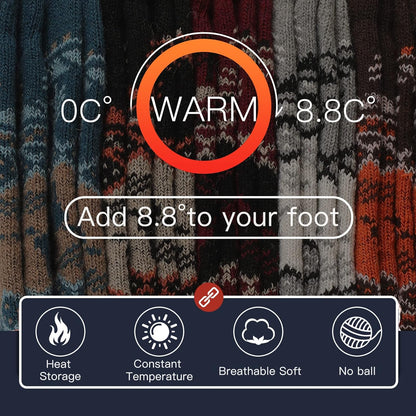 Comfortable Men's Thermal Socks (5 Pairs) - Kevin-Multicolored 1-Nora Luxe
