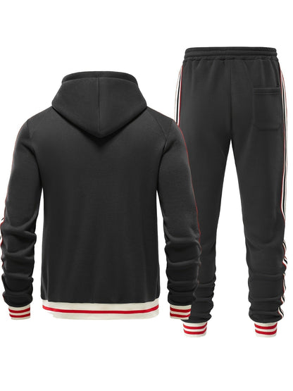 Comfortable Men's Tracksuit - Damon-Dark blue-S-Nora Luxe