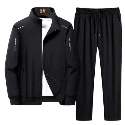 Comfortable Men's Tracksuit - Hunter-Black-S-Nora Luxe
