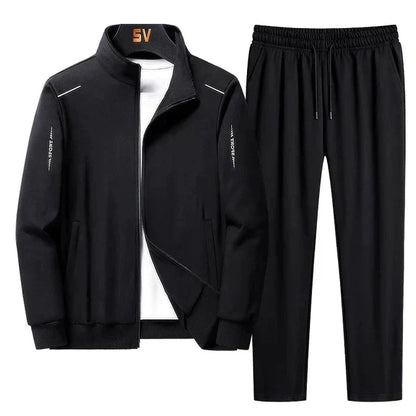 Comfortable Men's Tracksuit - Hunter-Black-S-Nora Luxe