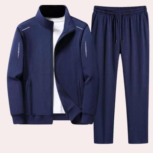 Comfortable Men's Tracksuit - Owen-Blue-M-Nora Luxe