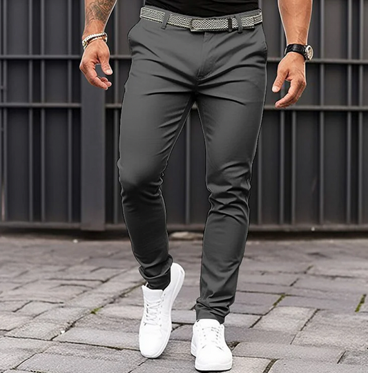Comfortable Men's Trousers - Elias-Dark Gray-S-Nora Luxe