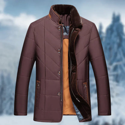 Comfortable Men's Winter Coat - Victor-Red-S-Nora Luxe
