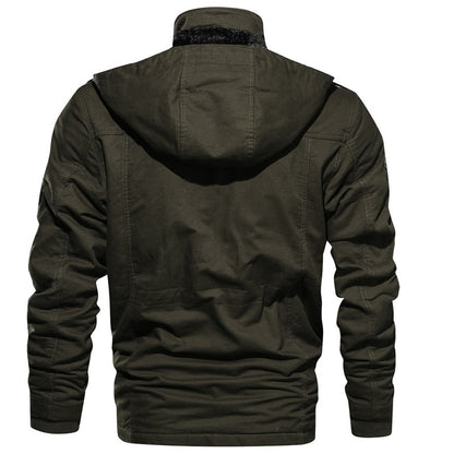 Comfortable Men's Winter Jacket – Logan-Olive green-S-The Livary