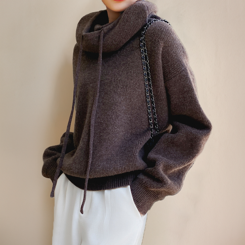 Comfortable Merino Wool Women's Sweater - Isabelle-Green-S-Nora Luxe