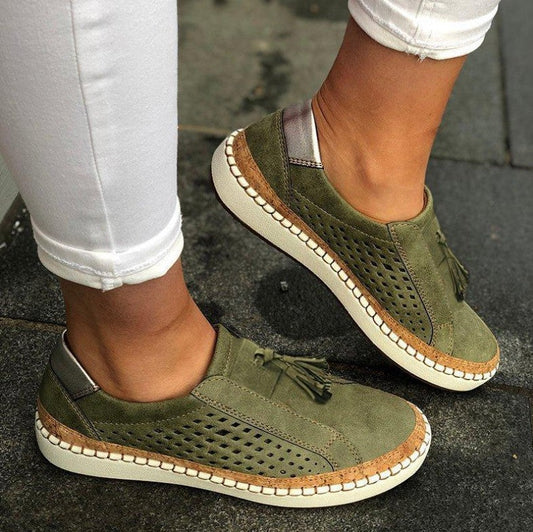Comfortable Orthopaedic Ladies Summer Shoes - Livia-Green-4.5-The Livary