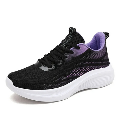 Comfortable Orthopaedic Sneakers - AeroStride-2.5-White-Grey-Nora Luxe