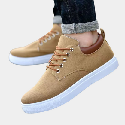 Comfortable orthopedic men's shoes with support function for everyday use – Leon-Khaki-5.5-Nora Luxe
