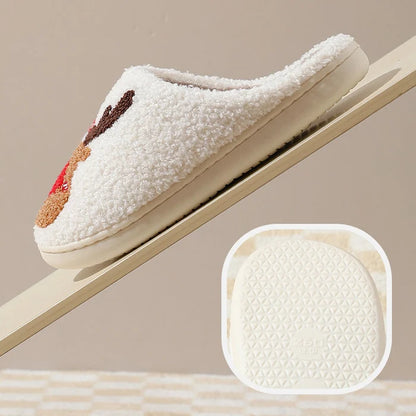Comfortable Reindeer Slippers - ReinDeerFeet-Red-4.5 - 5.5-Nora Luxe