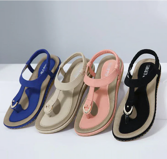 Comfortable summer shoes with a heel for ladies – Marisa (Now 1+1 Free!)-Beige-5.5-Nora Luxe