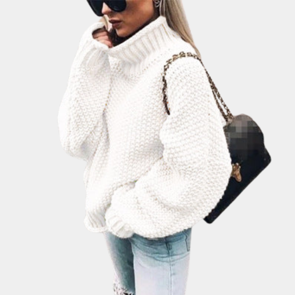 Comfortable Sweater for Women - Sophie-White-S-Nora Luxe