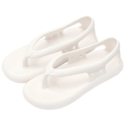 Comfortable, ultra-lightweight, waterproof & foldable summer toe sandals – Eva-White-3-3.5-The Livary
