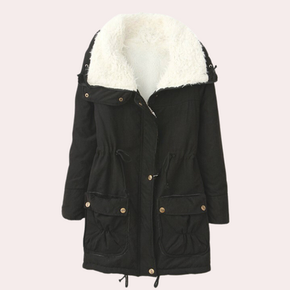 Comfortable Warm Women's Coat - Noelle-Black-XS-Nora Luxe
