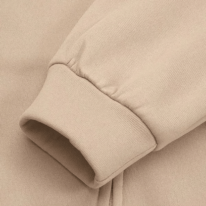 Comfortable Women's Jacket with Hood - ComfyHood-Khaki-S-Nora Luxe