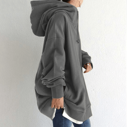 Comfortable Women's Jacket with Hood - ComfyHood-Khaki-S-Nora Luxe