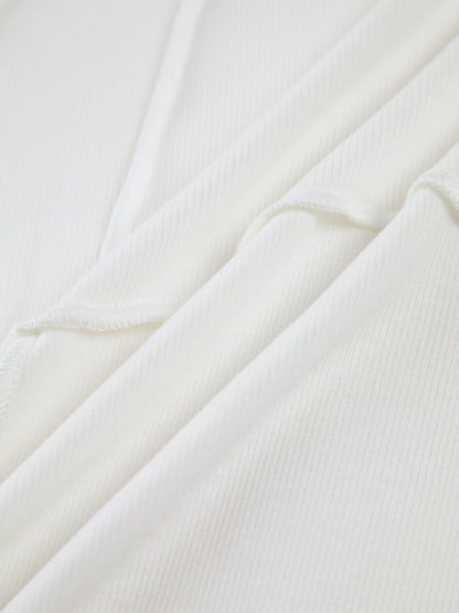 Comfortable Women's Top with Long Sleeves - Elise-White-XS-Nora Luxe