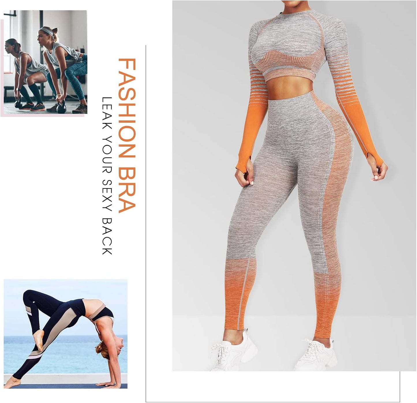 Comfortable Yoga Set - SparkFit-Long Sleeve Black-S-Nora Luxe