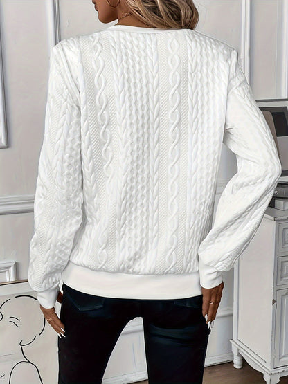 Comfortable Zip Jumper for Women - Ella-White-S-Nora Luxe