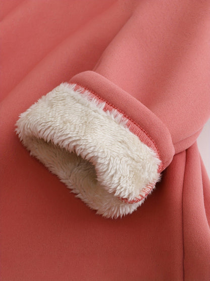 Comfy Fleece Sweatshirt - Liona-Pink-S-Nora Luxe