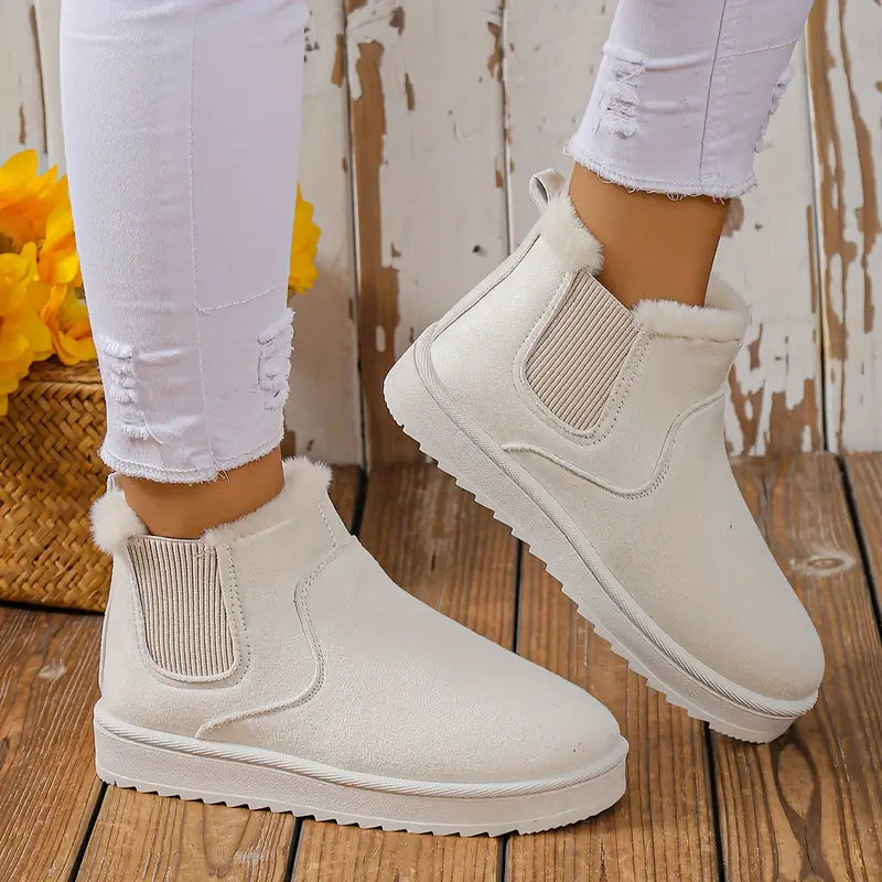 Comfy Thermal Slip-on Snow Boots - Sofia-Black-4.0-Nora Luxe