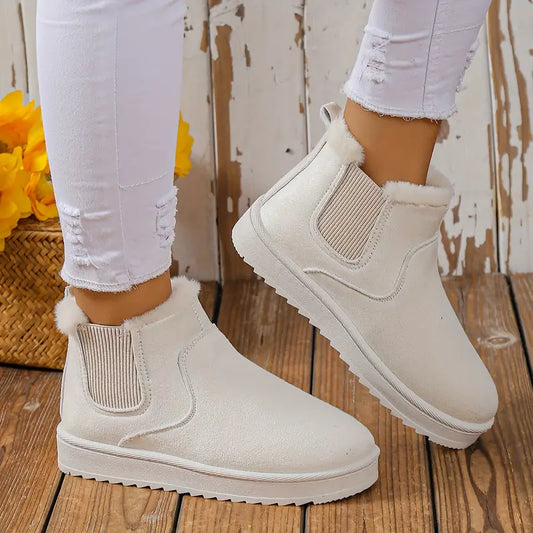 Comfy Thermal Slip-on Snow Boots - Sofia-Black-4.0-Nora Luxe