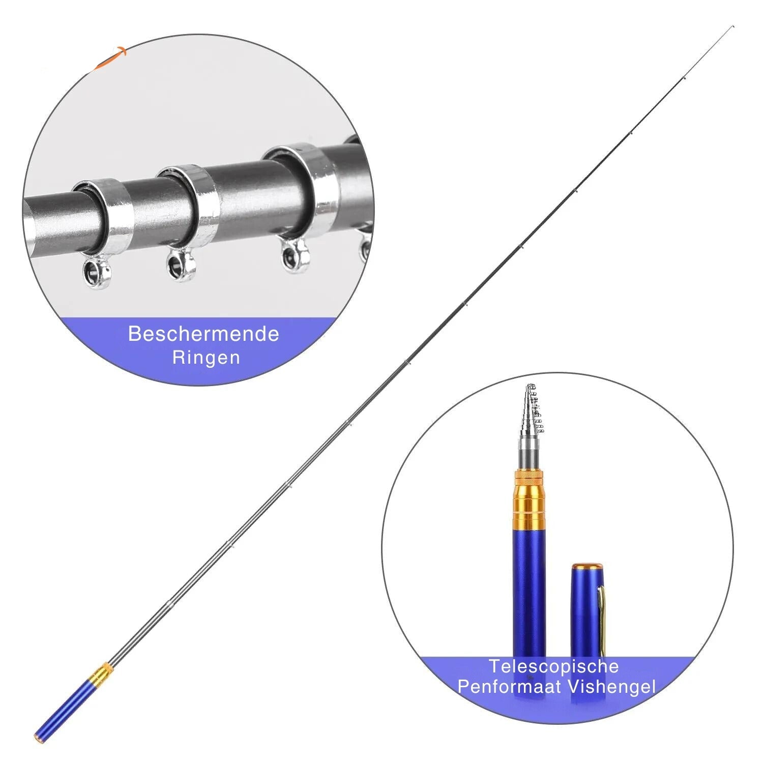 Compact Fishing Rod Set - TravelCast-Black-Nora Luxe